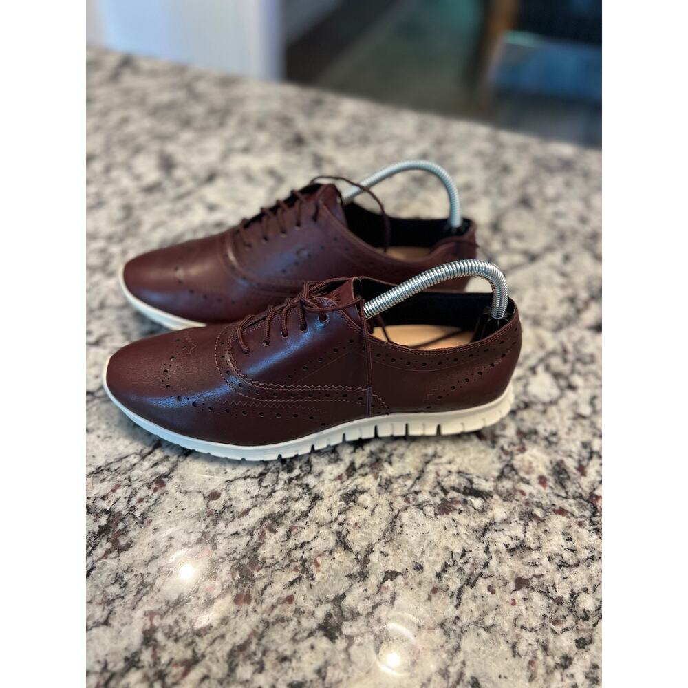 Cole Haan ZERØGRAND Wingtip Oxfords burgundy women’s size 10 - Picture 3 of 15